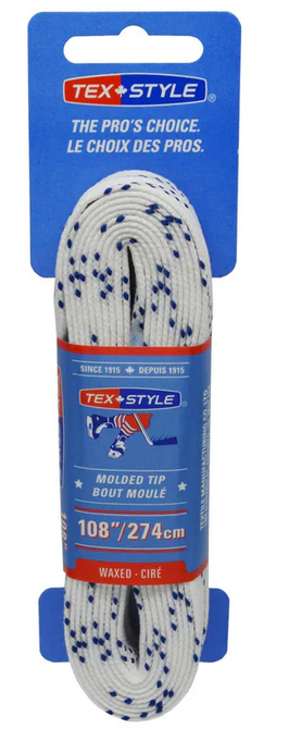 TexStyle Coloured Hockey Laces (non Waxed)