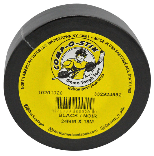 COMP-O-STIK 24MMx18M Black Hockey Tape